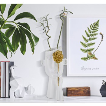 ANSIKTSVAS MED BLOMMA