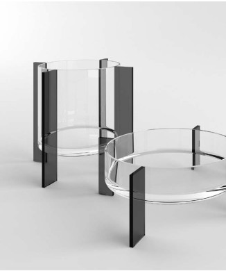 FLY rund glasvas (S) ADRIANI & ROSSI